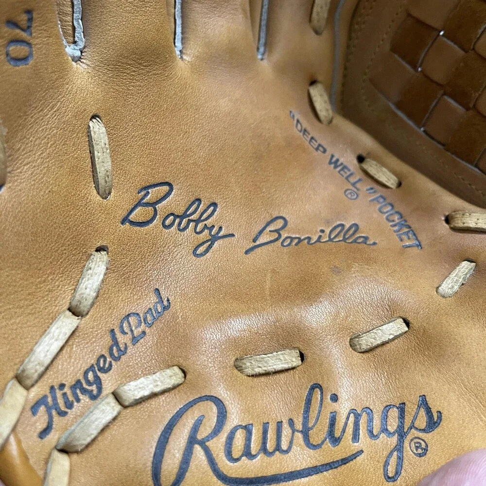 Vintage Rawlings Bobby Bonilla Baseball RH Glove Mens 11.5 Brown Left Hand Throw